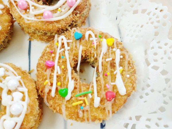 苹果豆沙甜甜圈