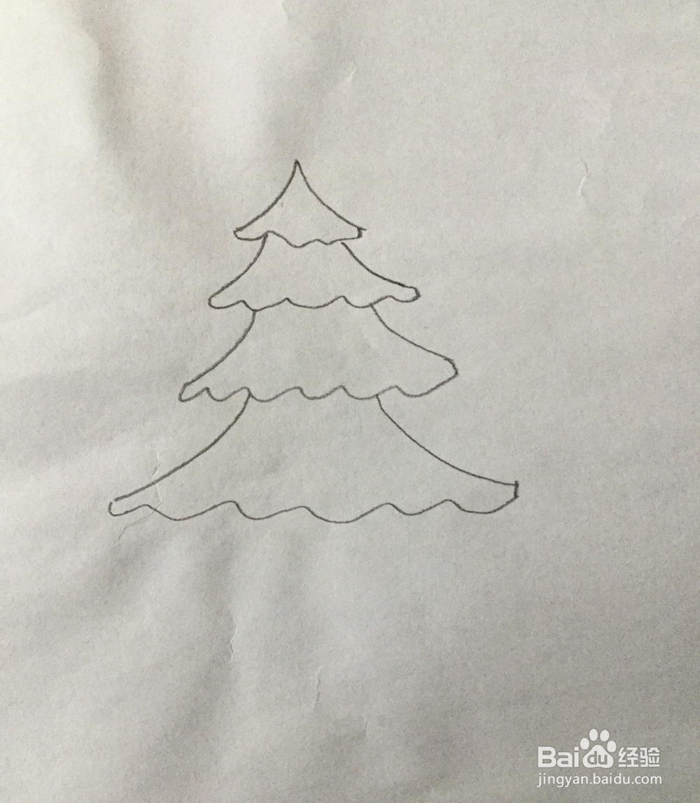 简笔画圣诞树的画法