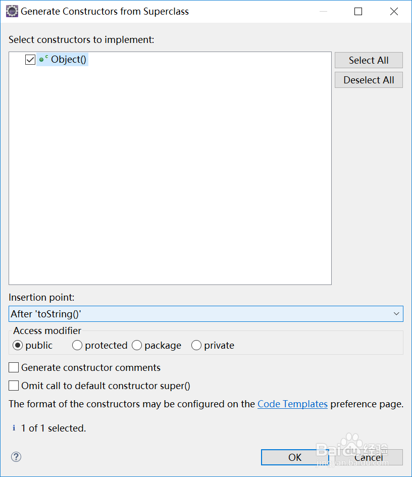 Eclipse如何自动生成get/set、toString等方法？