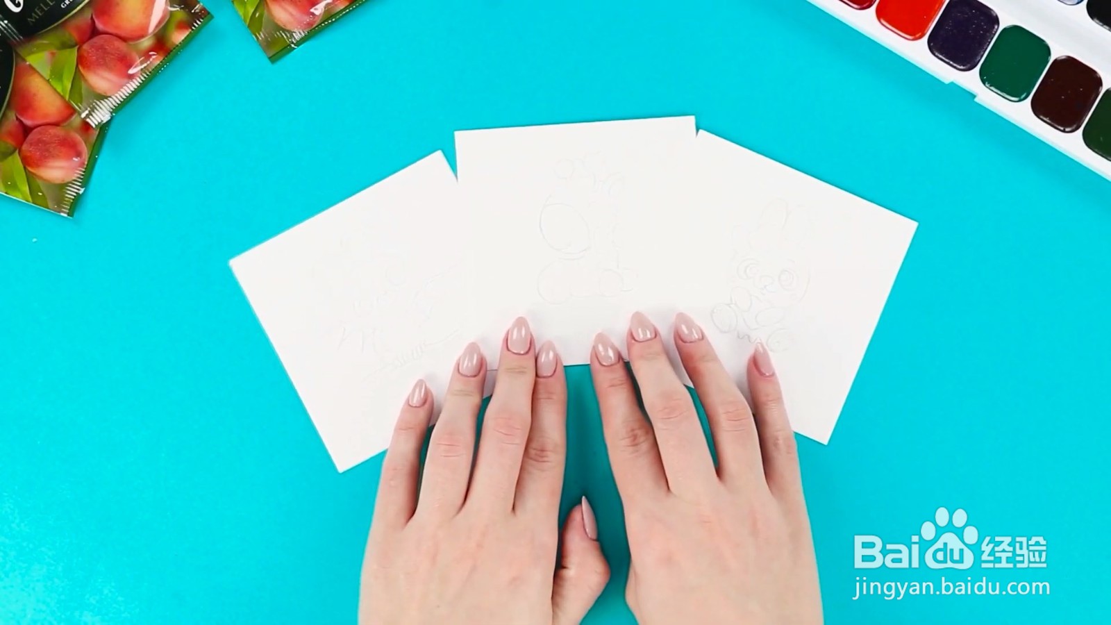 怎么画可爱的卡通水粉画？