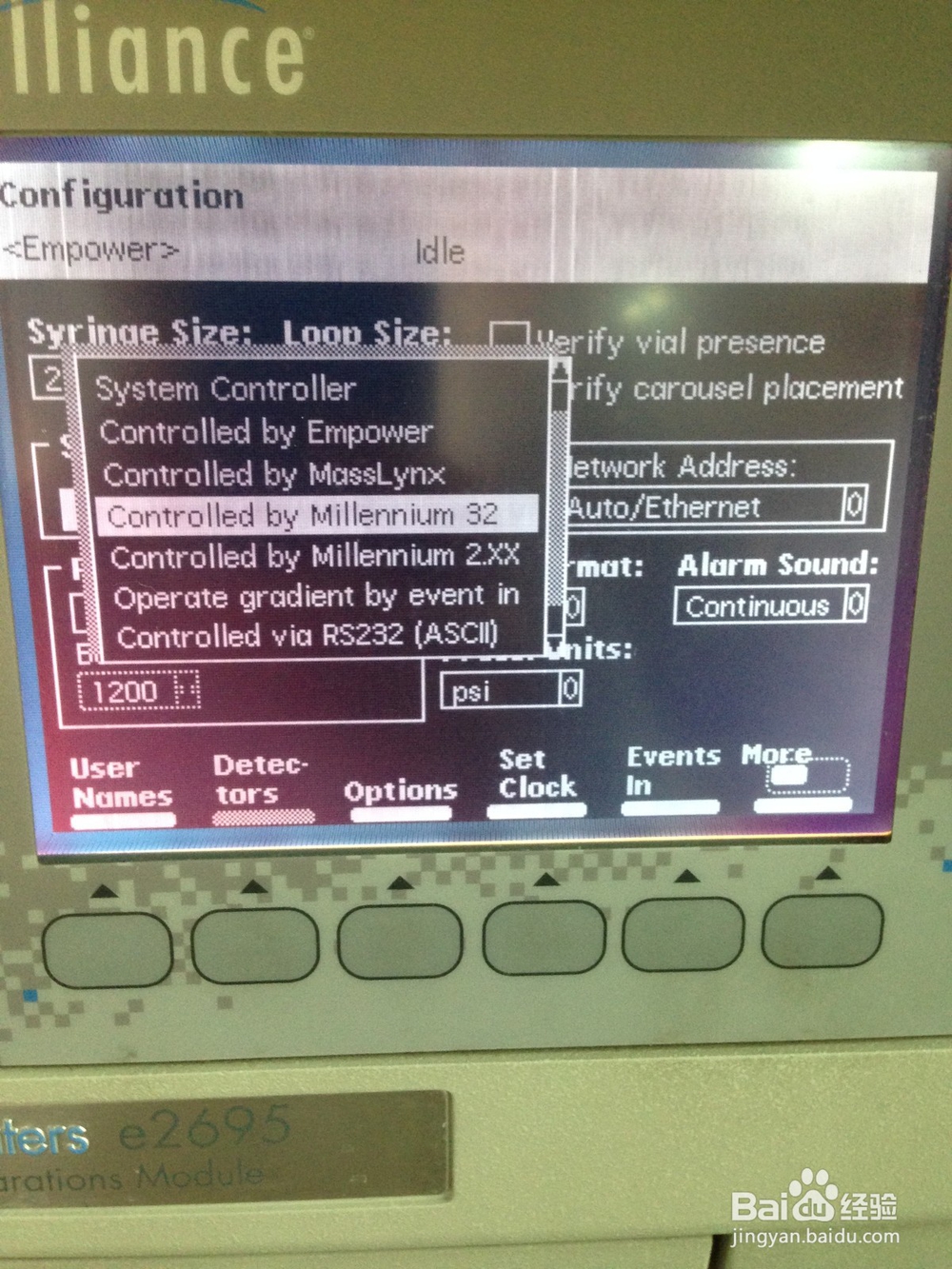 waters e2695监测器按钮灰色的解决方法