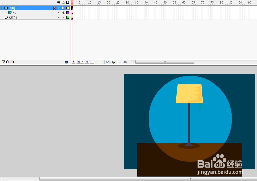 flash用遮罩制作一个开灯的效果