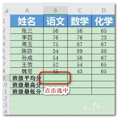 wps中如何快速求总和,平均和最值