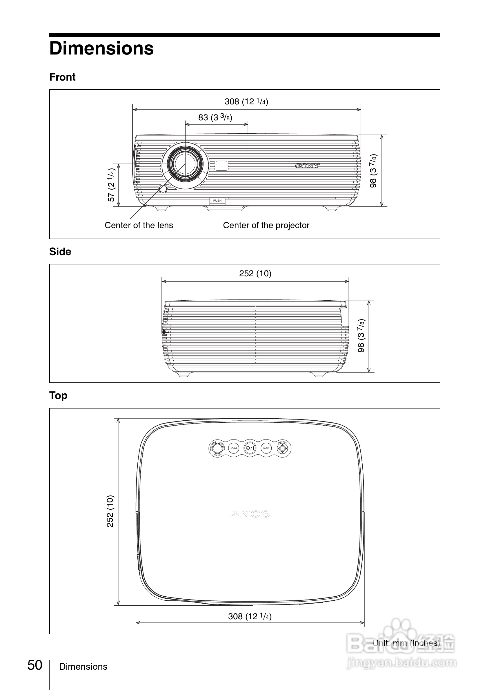 SONY VPL-EX3家庭影院投影机使用手册:[5]