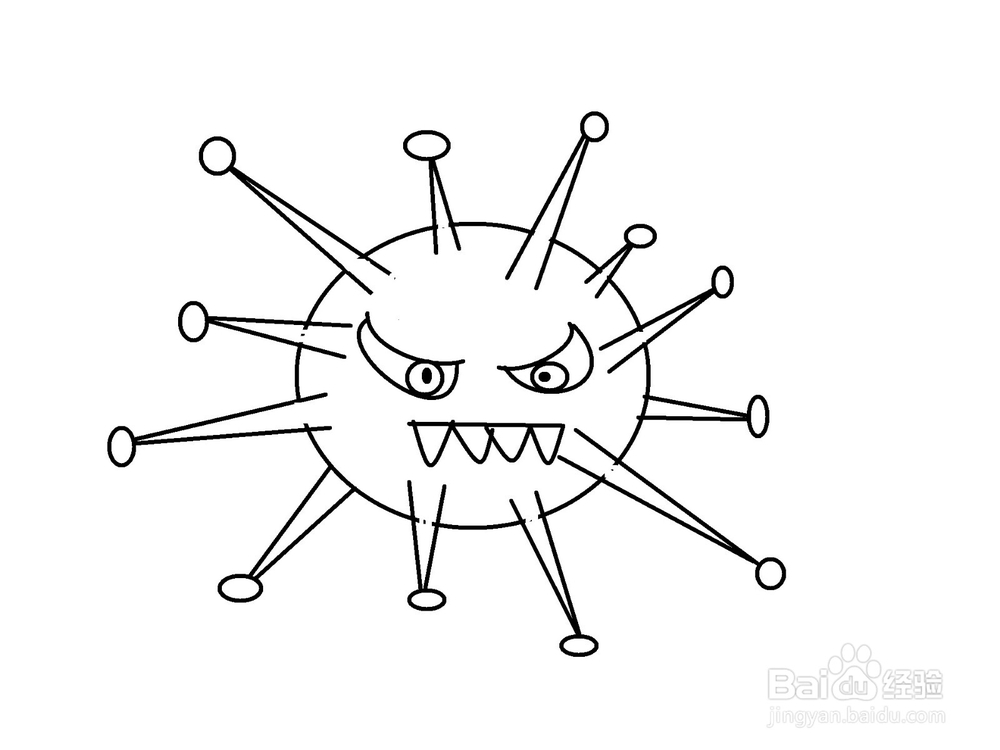 画新冠肺炎病毒的简单方法