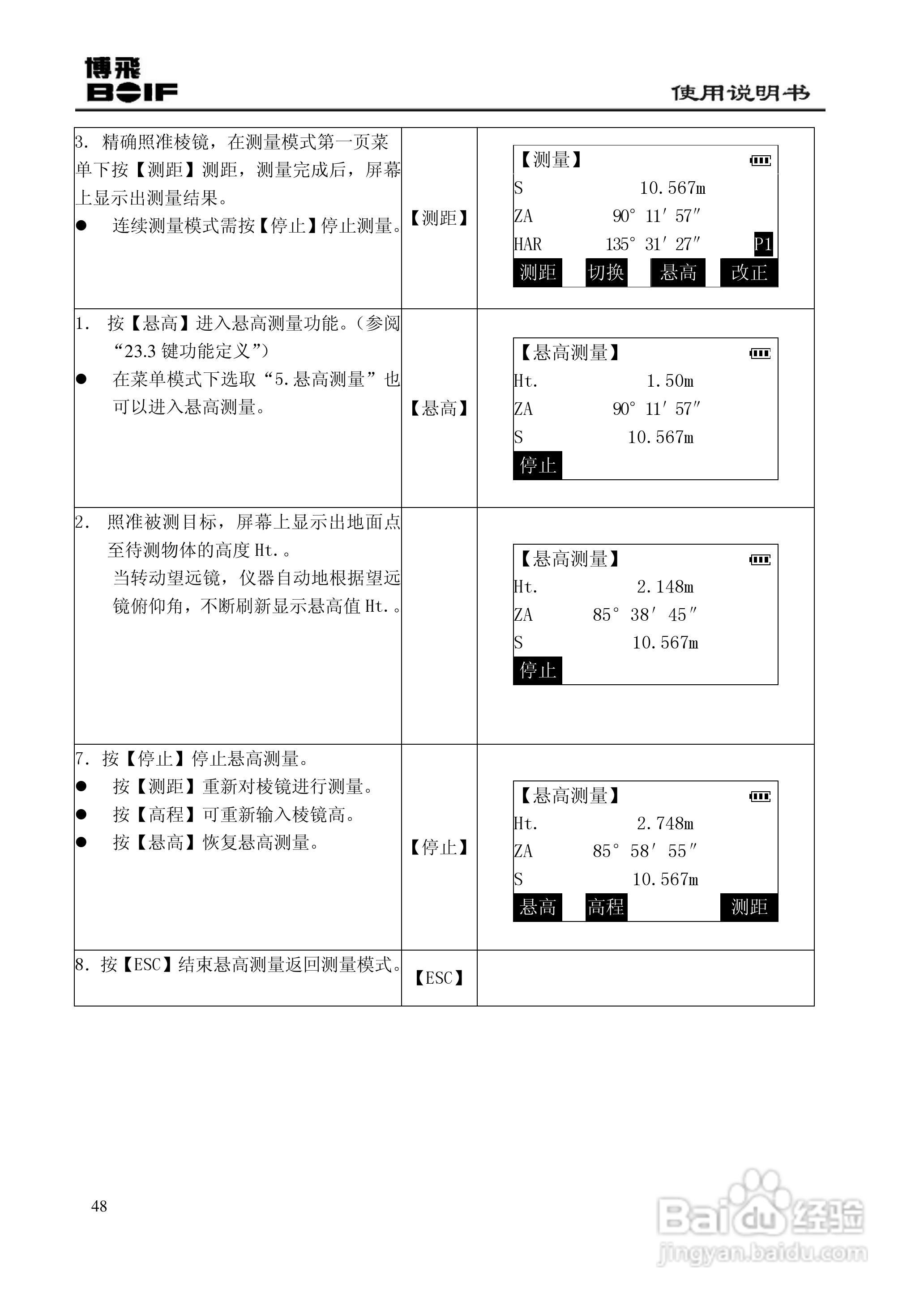 博飞BTS800系列全站仪说明书:[6]