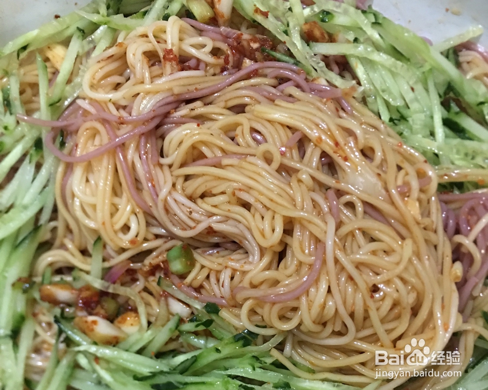 简单好吃的葱油拌面