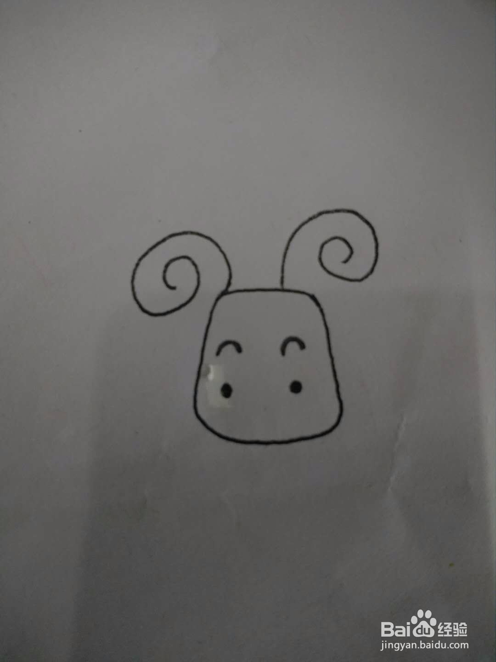 怎样画一只温顺的小山羊简笔画?