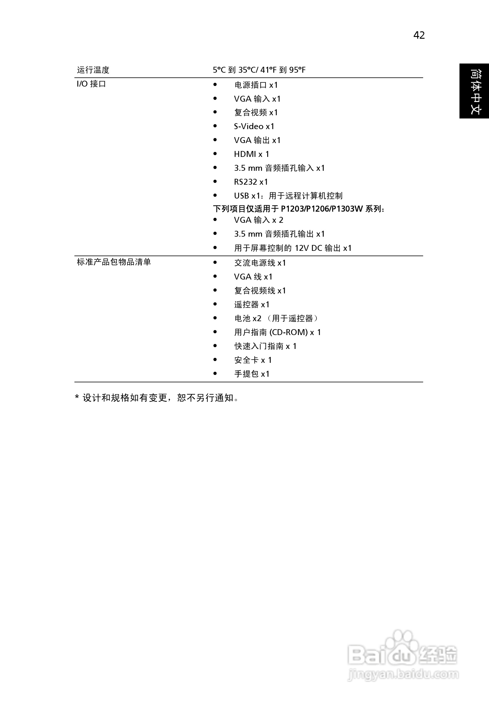 宏基P1200投影使用说明书:[6]