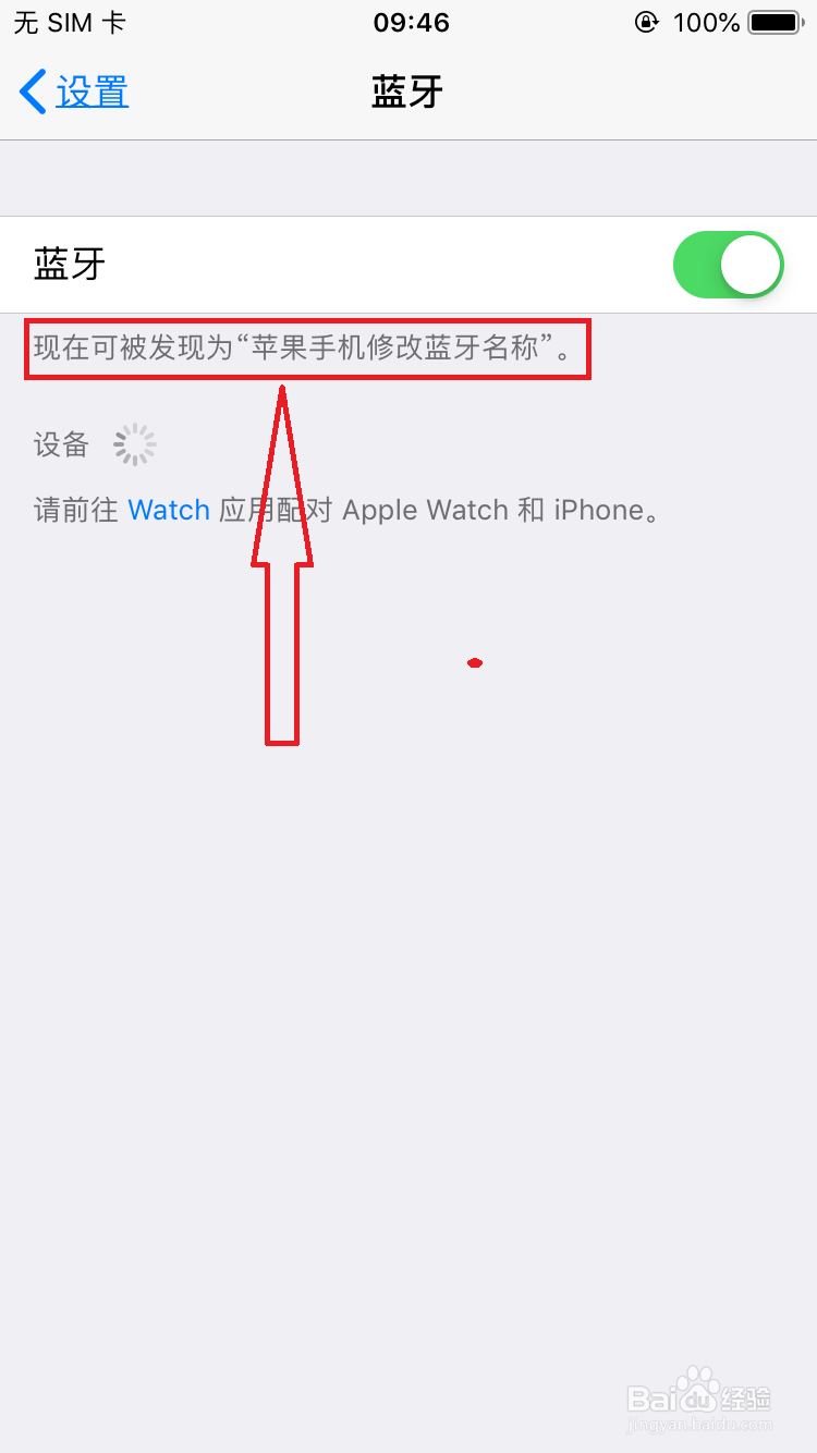 苹果iPhone怎么改蓝牙名称