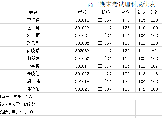 Excel统计个数的count及countif函数的用法