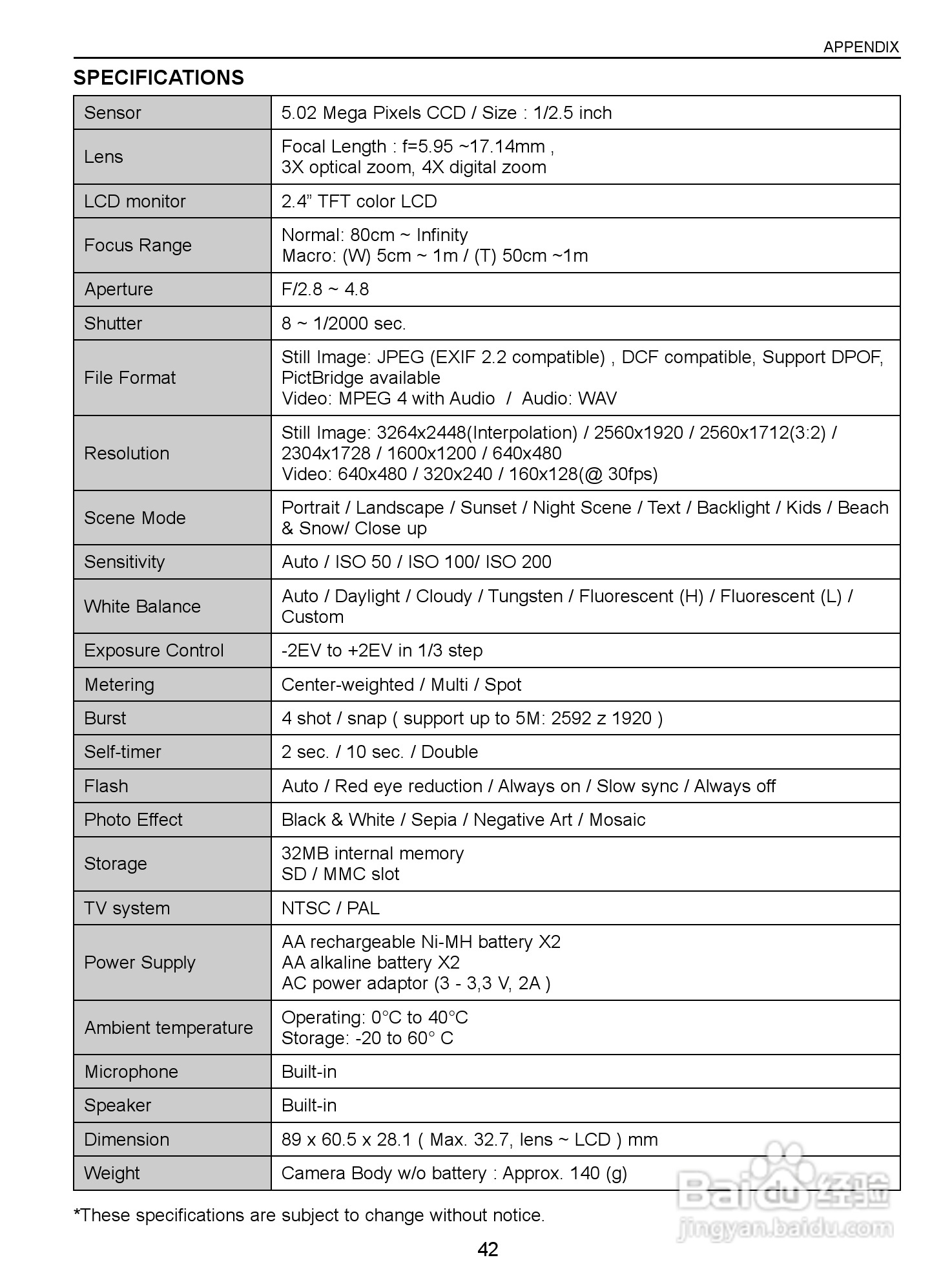 JENOPTIK JD 5.0 z3 EasyShot数码相机说明书:[5]