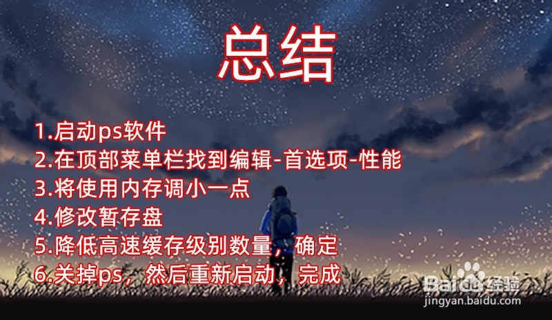 PS保存图片出现不能存储,因为没有足够内存