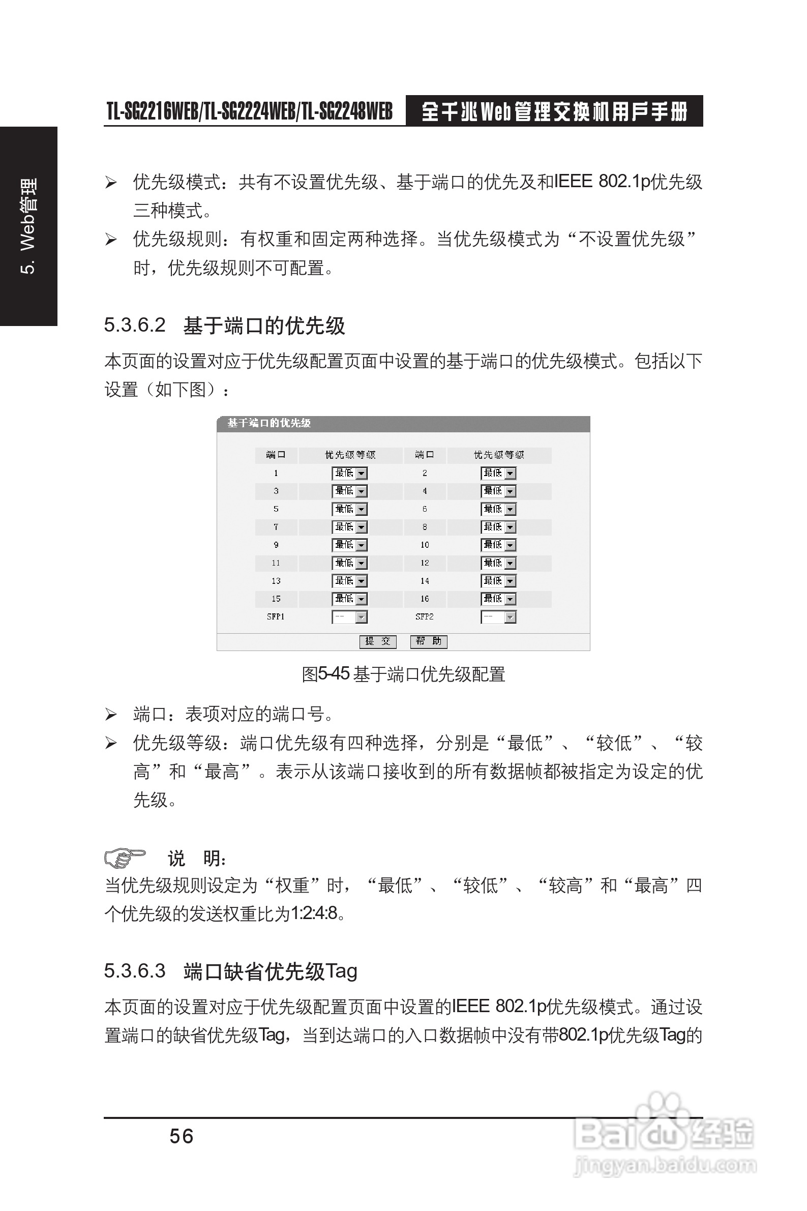 TP-LINK TL-SG2216WEB交换机用户手册:[7]