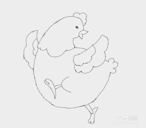 简笔画大母鸡是怎么画的