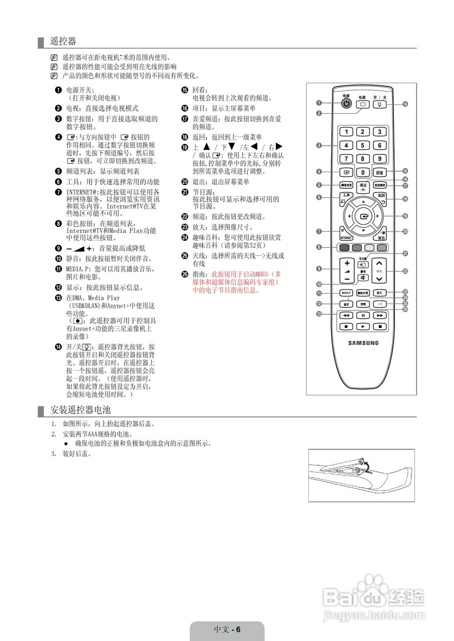 三星LA46B750U1F液晶彩电使用说明书:[1]
