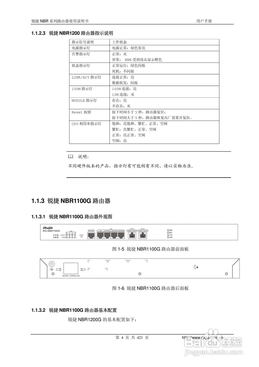 锐捷NBR3000路由器用户手册:[2]