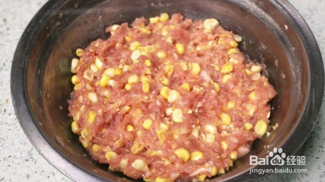 玉米馅肉包子的做法