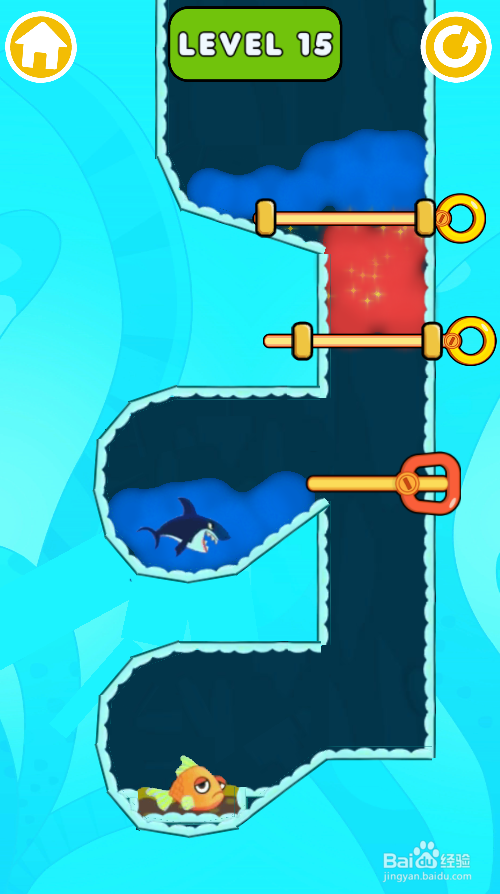 Fish Rescue Pull The Pin的Level 15怎样过关