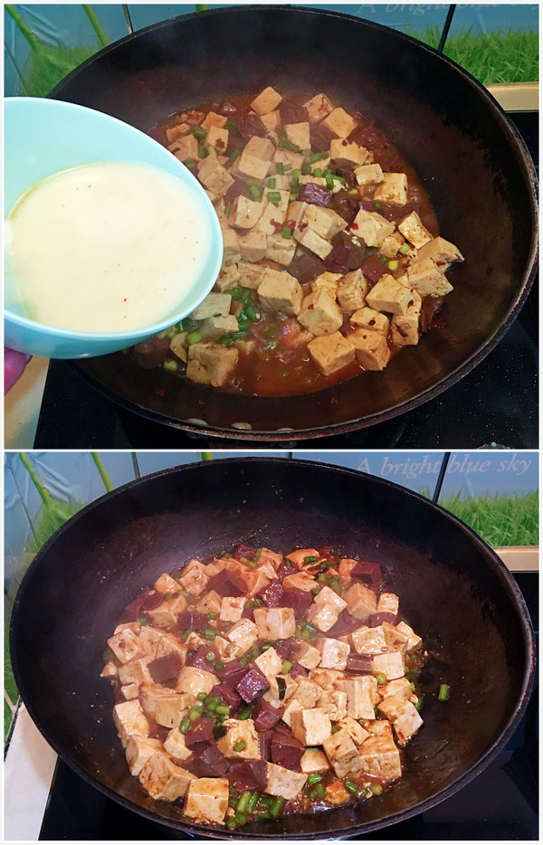 烩双色豆腐的做法