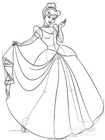 画灰姑娘公主的画法图片