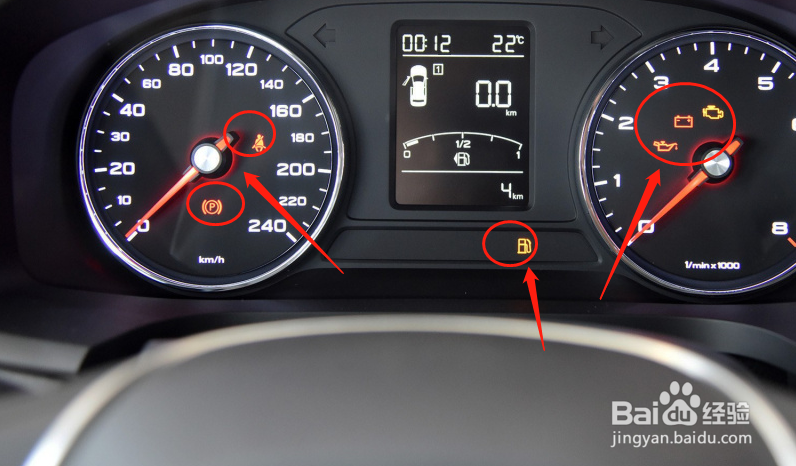 如何查阅荣威汽车i6的仪表盘读数