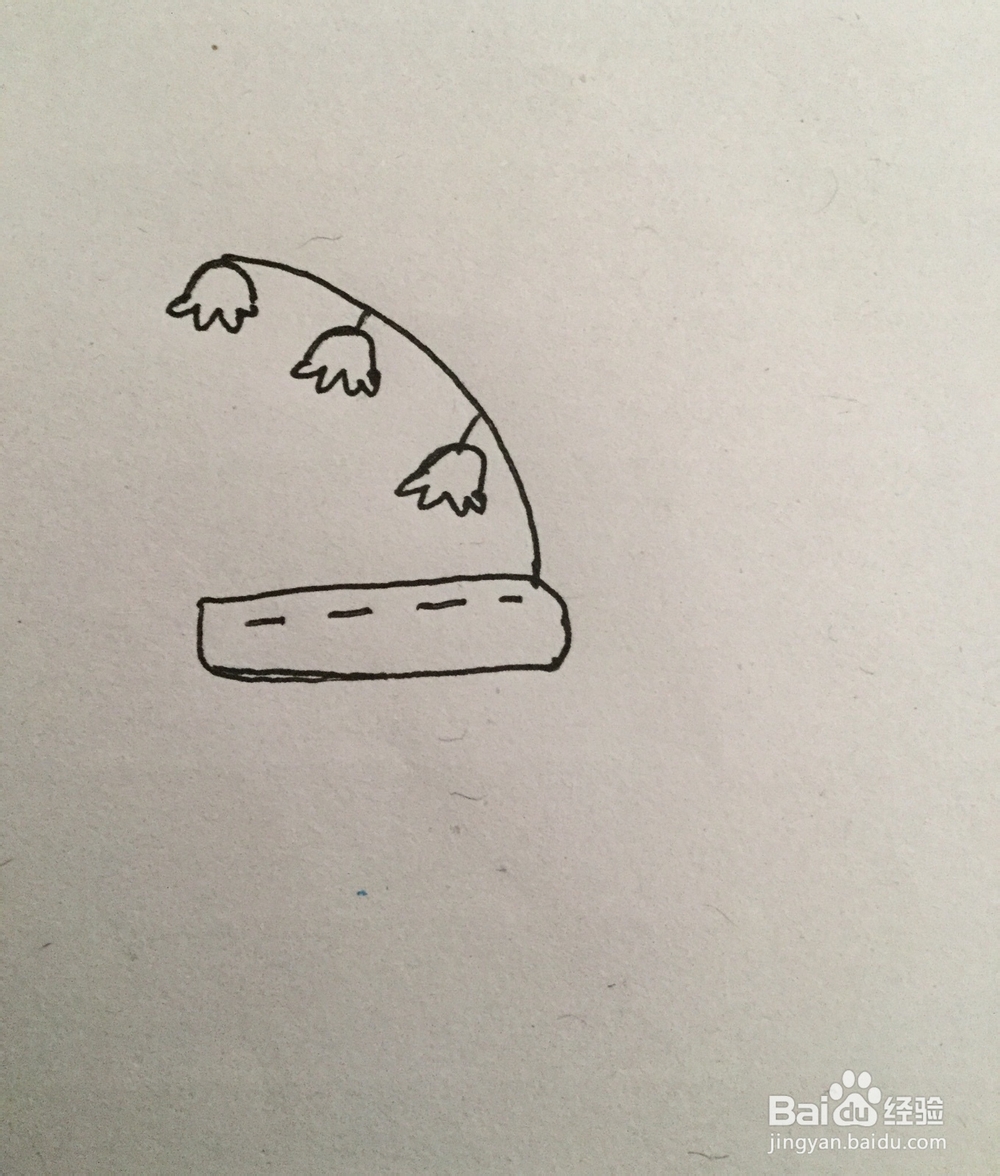 多肉植物铃兰的简笔画