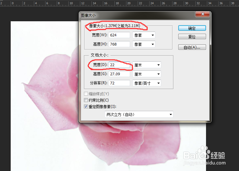 如何用PS把图片缩小