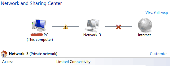 <b>Windows 8网络提示有限连接(limited access )</b>