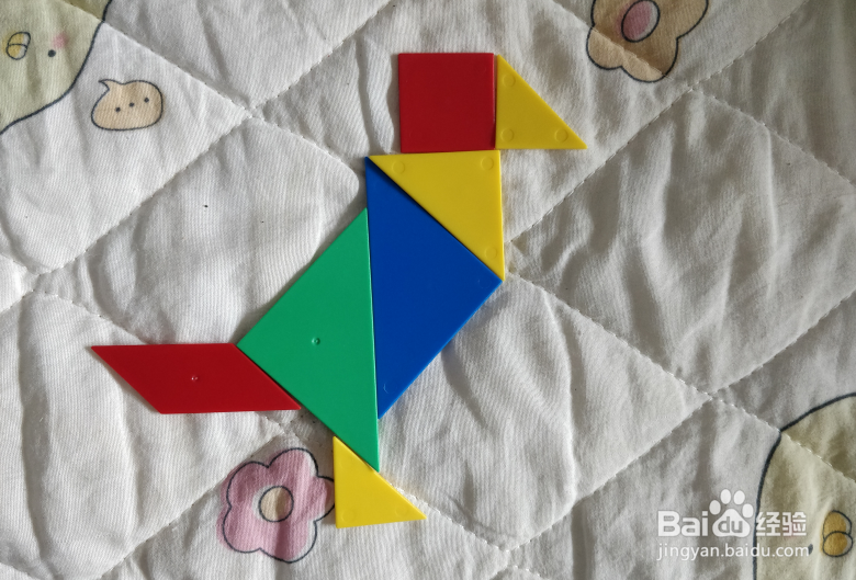 用七巧板智力拼图怎么拼绿头鸭