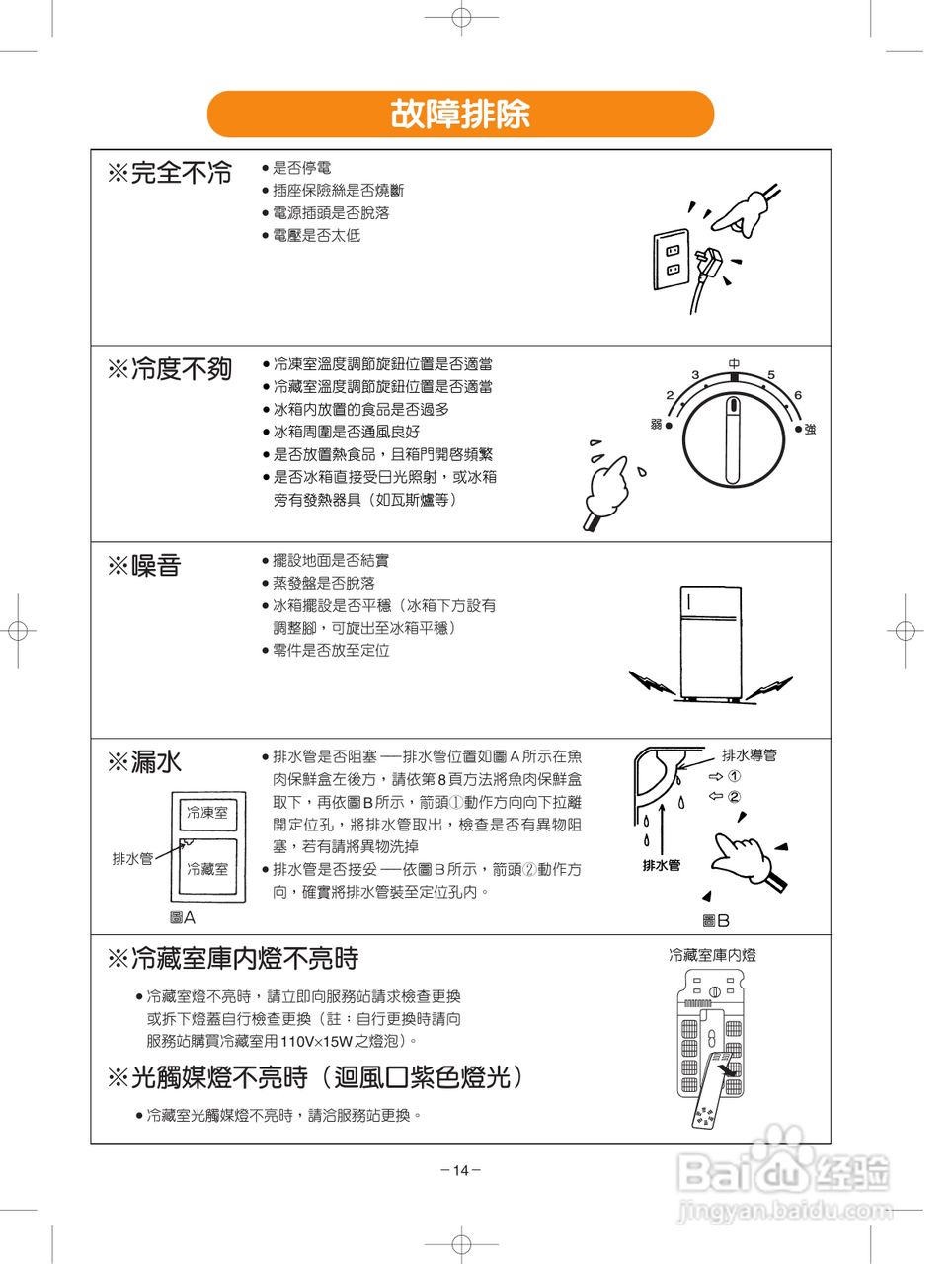 歌林KR-Q350型电冰箱使用说明书