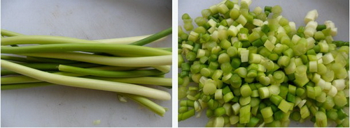 鸡蛋虾仁蒜薹脆烧饼