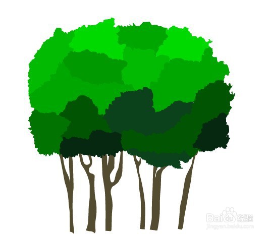 flash画绘制树木的方法教程