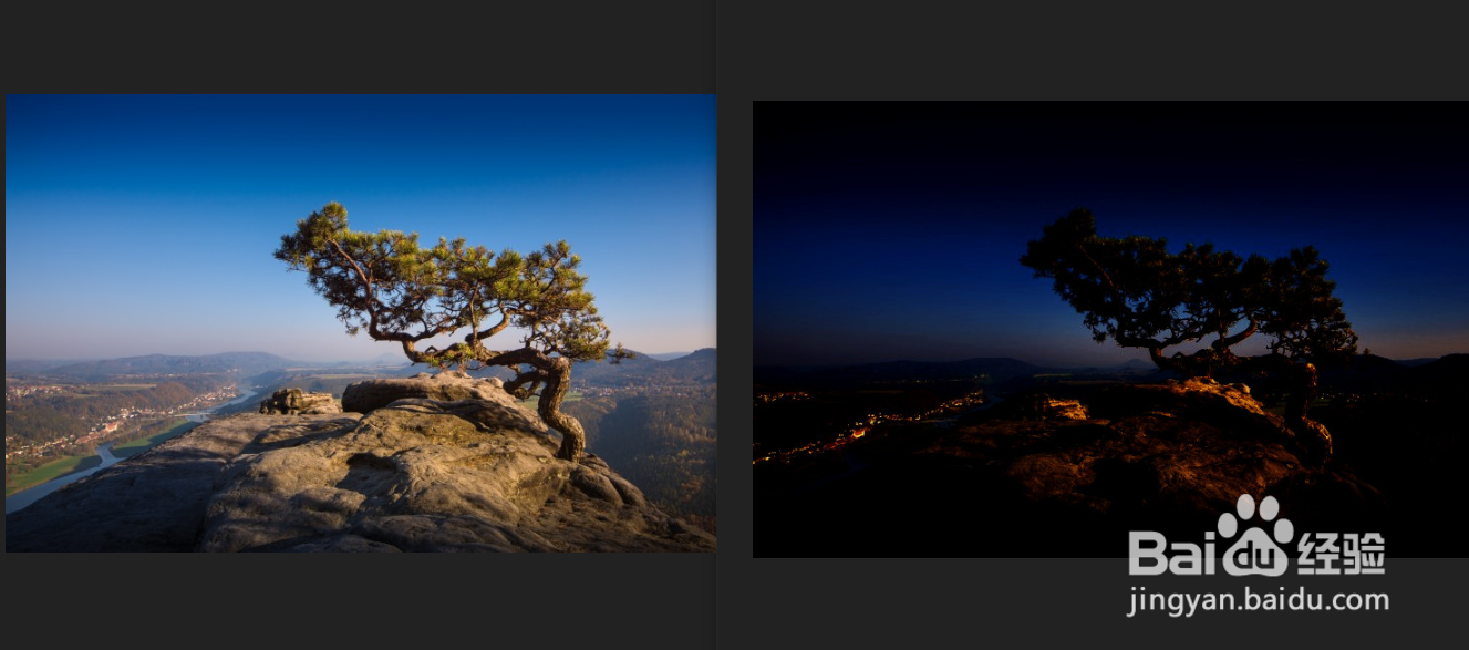 美图秀秀把一张白天的图片改为夜景的方法