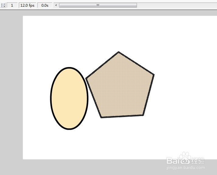 flash用椭圆形工具和矩形工具绘制一只蜗牛