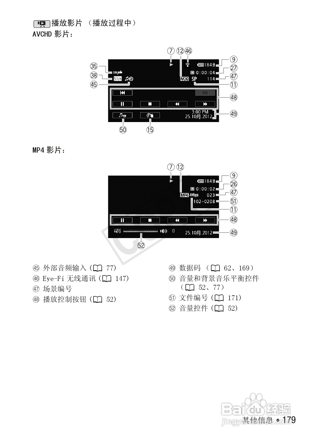 佳能LEGRIA HF M52数码摄像机使用说明书:[18]
