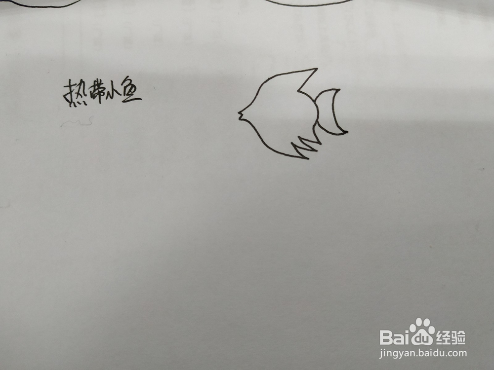 热带小鱼简笔画怎么画，怎么画热带鱼简笔画