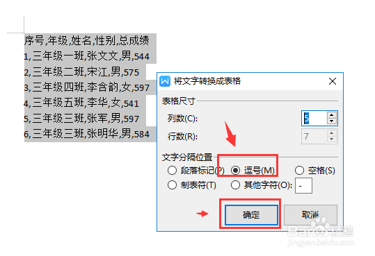 WPS文字技巧：文本自动转换成表格