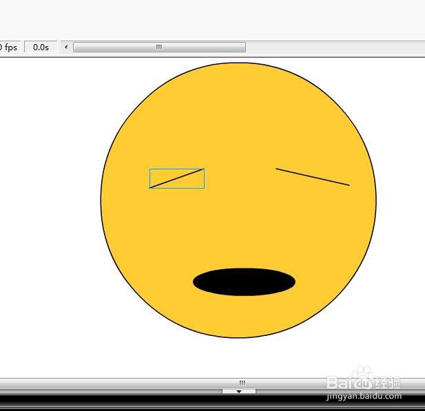 flash绘制一个哭脸的人物