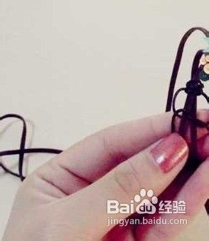 DIY鹿皮绒绳复古挂坠毛衣链