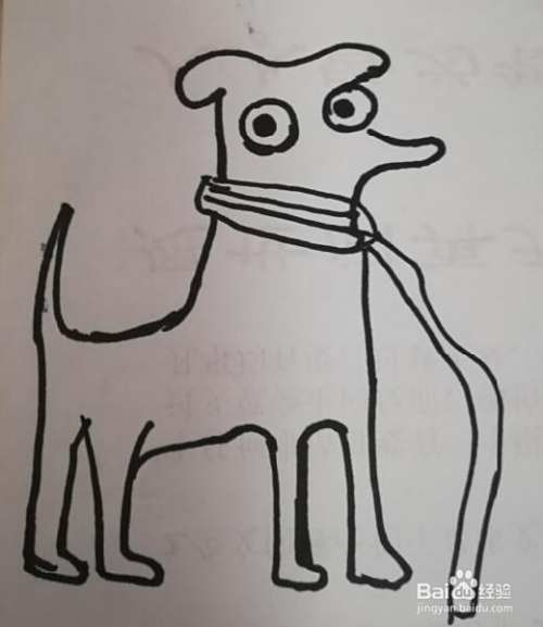 黑色小狗的画法