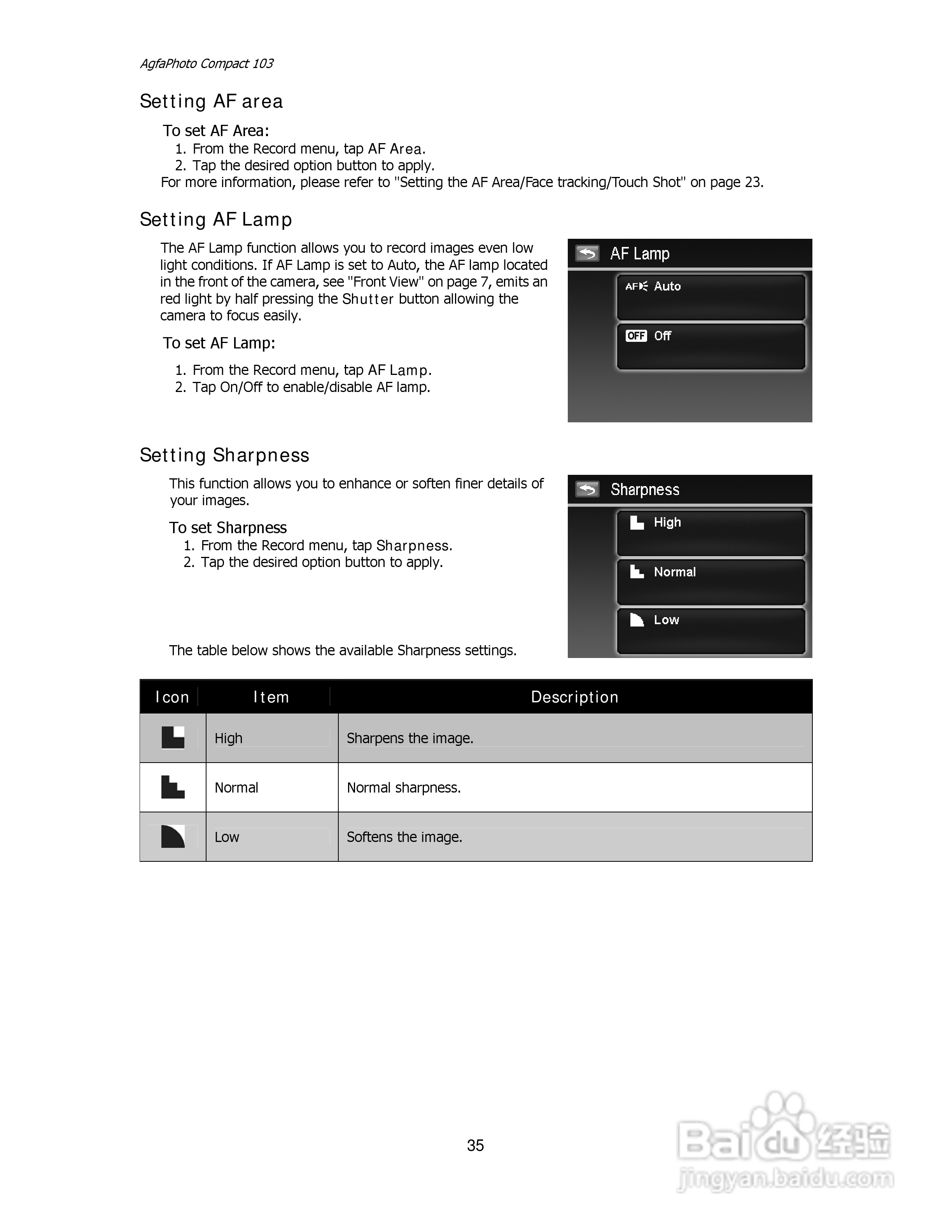 爱克发Compact 103数码相机使用说明书:[4]