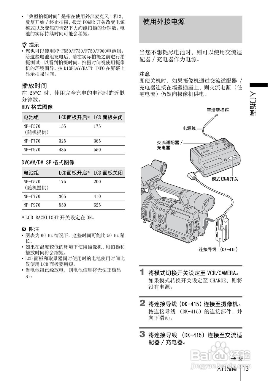 索尼HVR-Z1C数字摄录一体机使用说明书:[2]