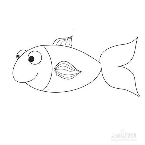 如何绘制大眼鱼的简笔画