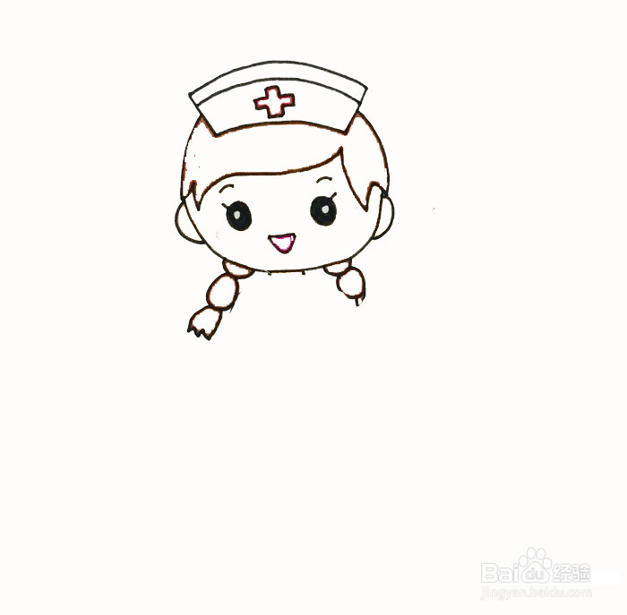 白衣天使护士姐姐的简笔画