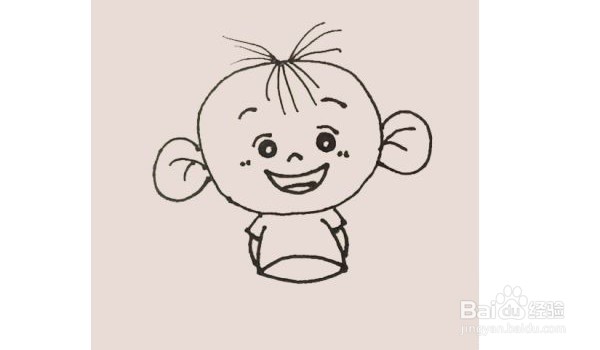 大耳朵图图简笔画怎么画