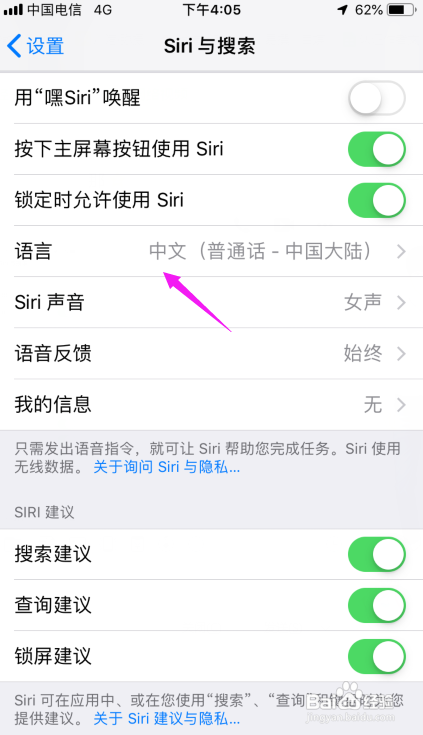 苹果手机Siri声音设置