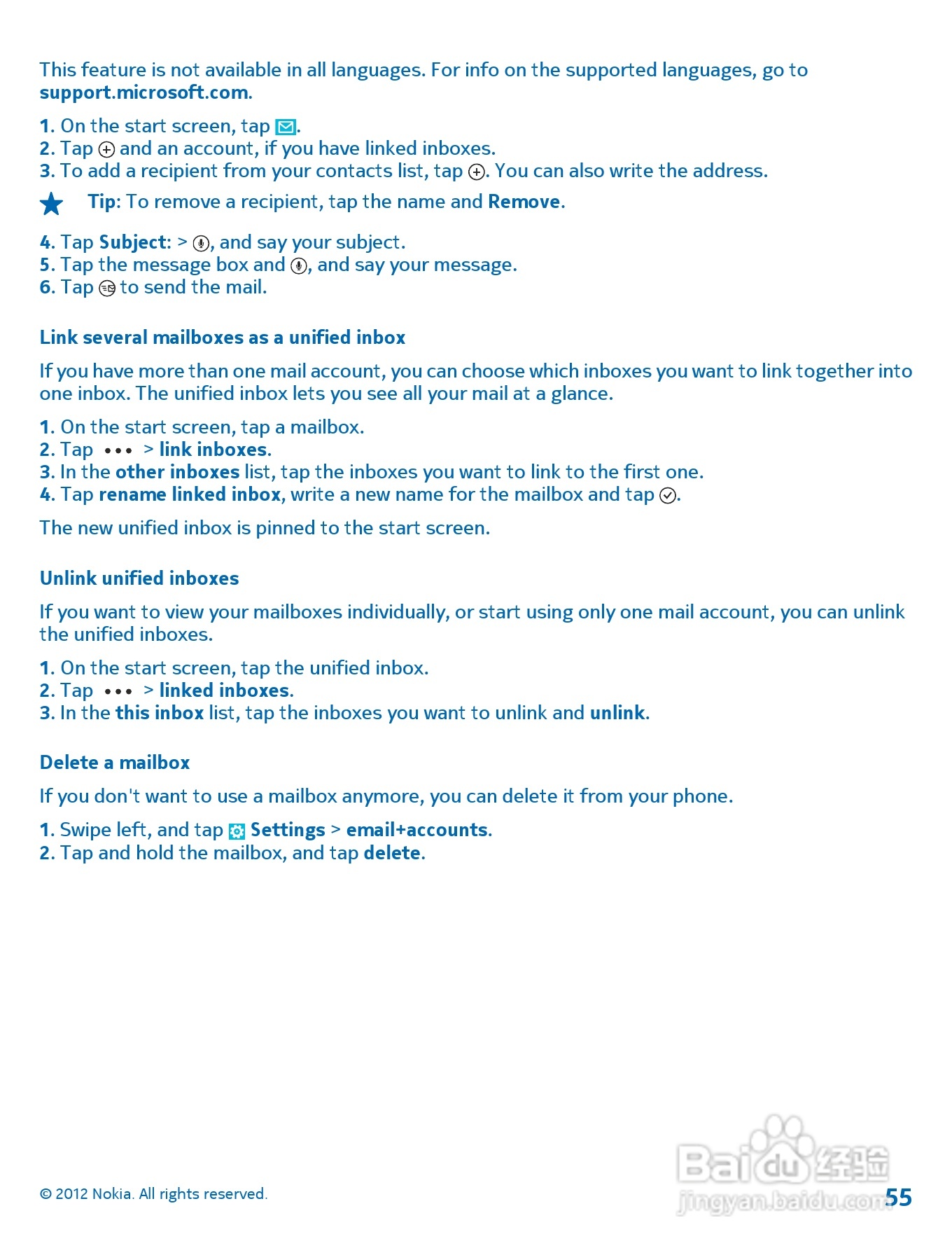 诺基亚Nokia Lumia 820手机使用说明书:[6]