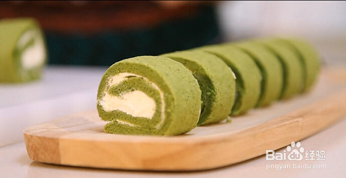 抹茶戚风蛋糕卷的做法