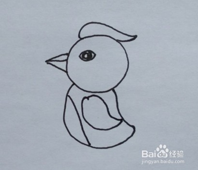 幼儿简笔画:如何一步一步画啄木鸟